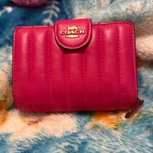 Coach Fuchsia Quilted Wallet